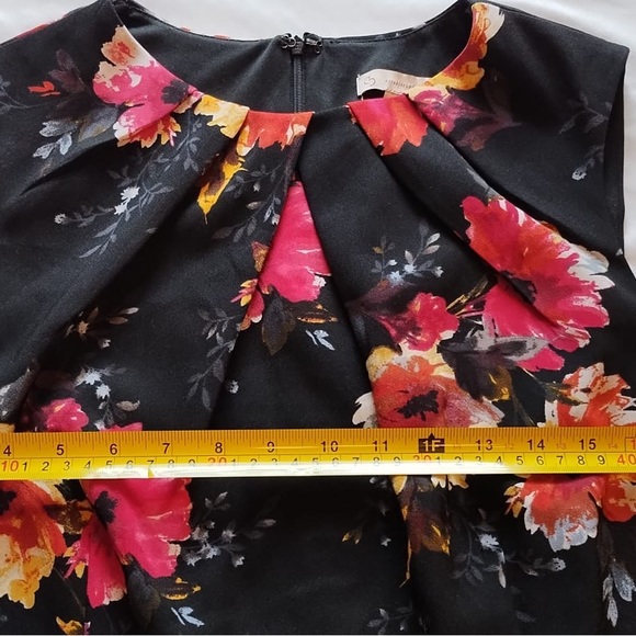 CB ESTABLISHED 1962 multicolor  Floral Sleeveless Stretch Knit Dress 16 - Picture 6 of 8